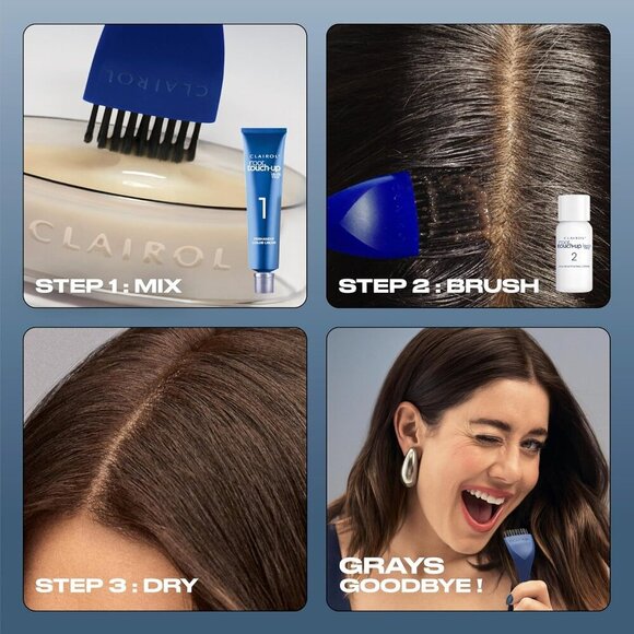 (3) Clairol Root Touch-Up Permanent Hair Dye, 4A Dark Ash Brown Hair (3 BOXES) - Picture 4 of 8